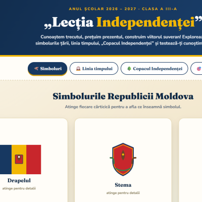 Lecția independenței. Prima oră. Clasa a III-a [fișiere .PPTX și .DOCX]