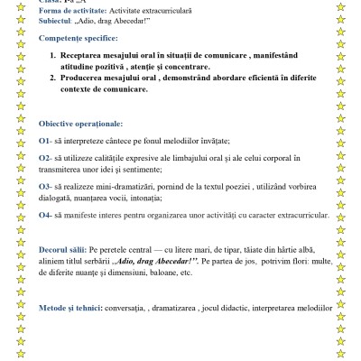 Adio, drag Abecedar! [fișier .DOC]