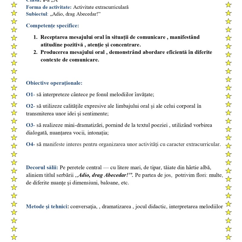 Adio, drag Abecedar! [fișier .DOC]