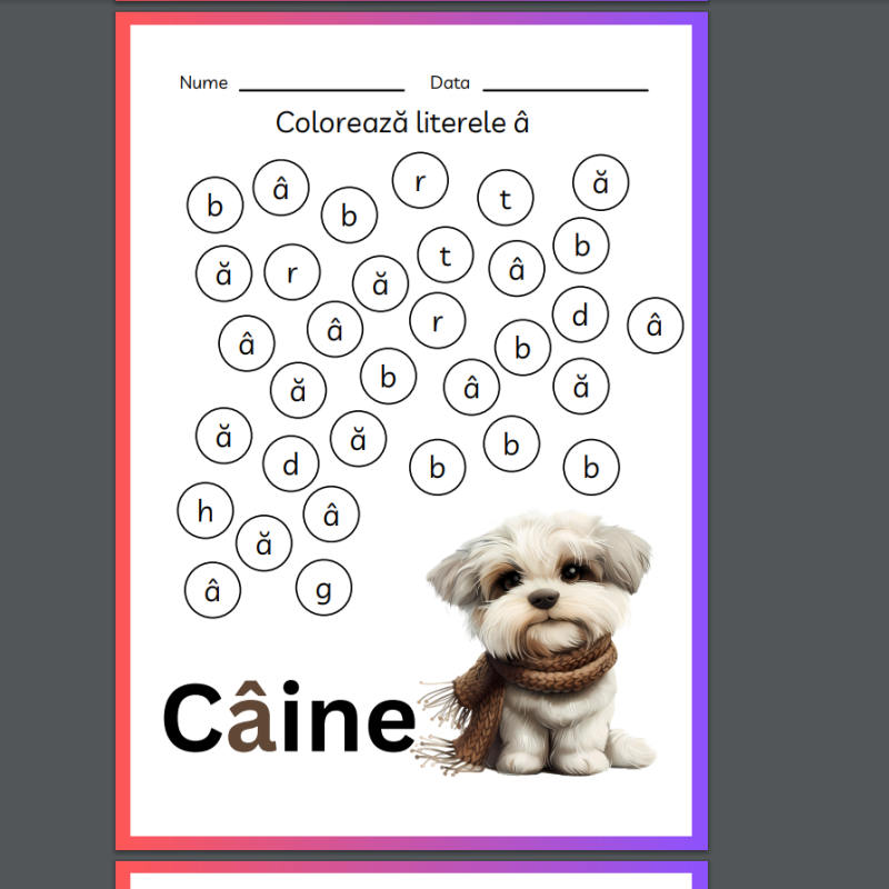Caiet de lucru pentru preșcolari - Alfabetul 126 pagini