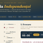 Lecția independenței. Prima oră. Clasa a IV-a [fișiere .PPTX și .DOCX]