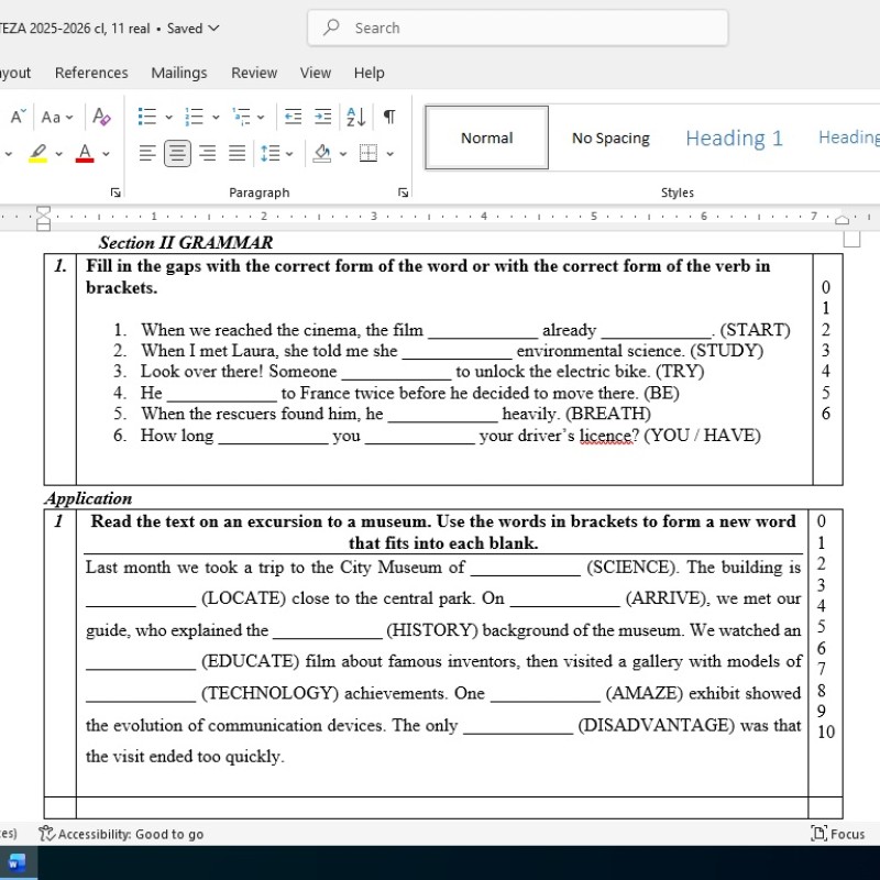 Teza Engleza clasa 11  [fișier .DOCX]