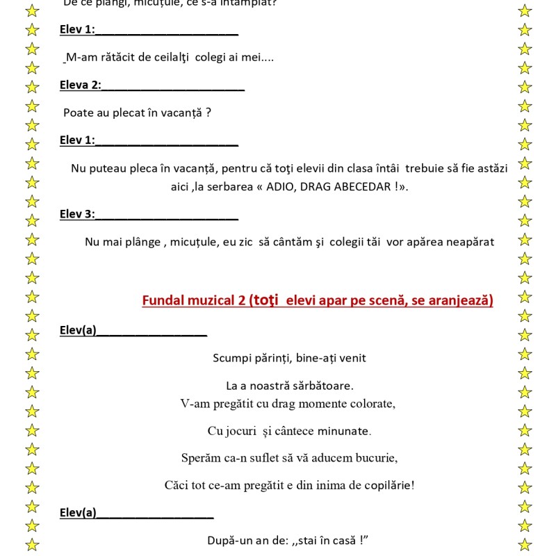 Adio, drag Abecedar! [fișier .DOC]