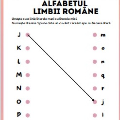 Alfabetul limbii române fișă de lucru / fișă de evaluare [fișier .PDF]