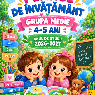 Plan de învățământ pentru grupa medie (4-5 ani) [fișier .DOCX]