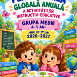 Planificarea globală anuală a activităților instructiv-educative – Grupa medie (4-5 ani), 2026–2027 [fișier .DOCX]
