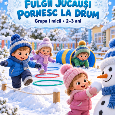 Proiect didactic la Educația fizică pentru 2–3 ani – „Fulgii jucăuși pornesc la drum” [fișier .DOCX]