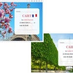 Copertă de caiet la Limba franceză (pentru fată și băiat) [fișier .PDF]