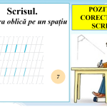 Abecedar_Scrisul. Linioara oblică pe un spațiu