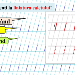 Abecedar_Scrisul. Linioara oblică pe un spațiu