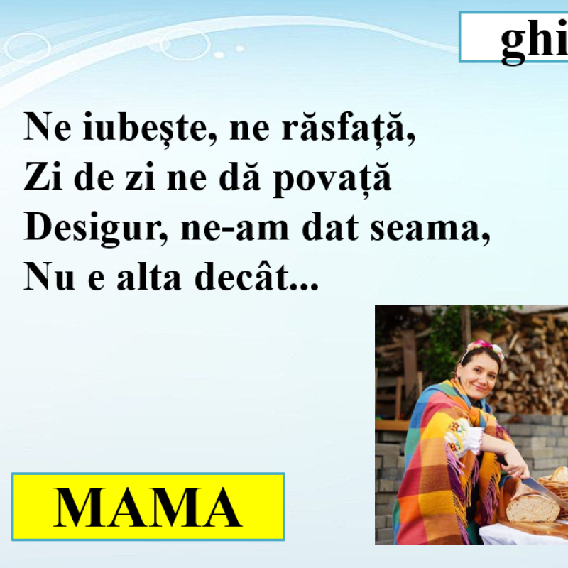 Abecedar_Prezentarea membrilor familiei. Propoziția din două cuvinte