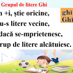 Abecedar_Grupul de litere „ghi” și „Ghi”. Textul „Ghicitoare”. Consolidare