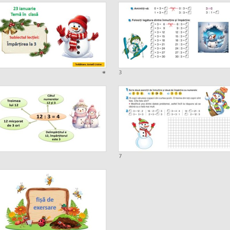 Cl.2_Împărțirea la 3