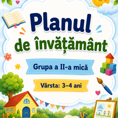 Plan de învățământ 3–4 ani | Grupa a II-a mică | 2026–2027 [fișier .DOCX]