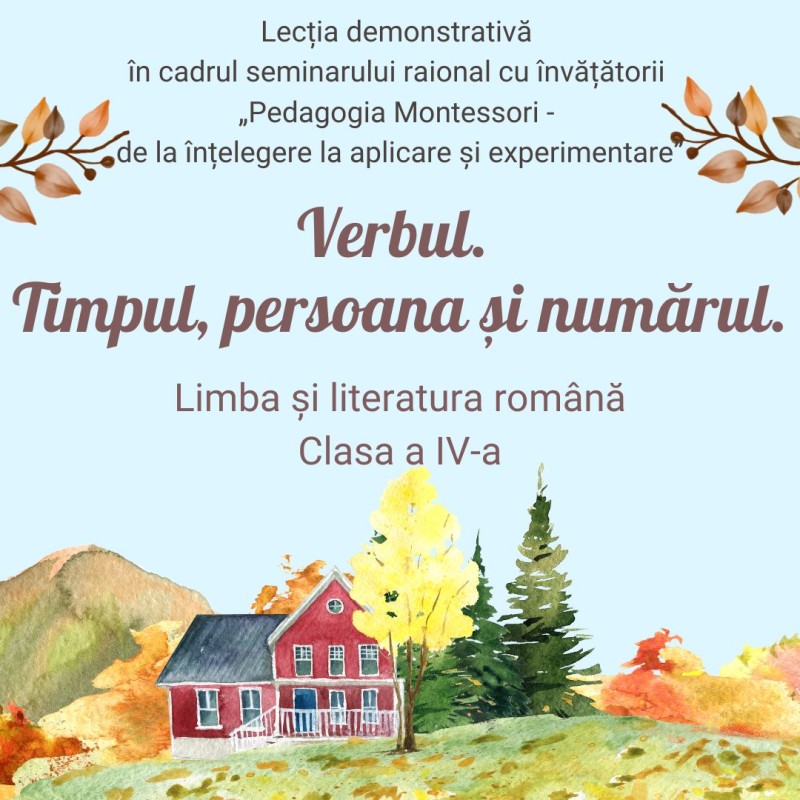 Verbul. Timpul, persoana și numărul. Exerciții aplicative.