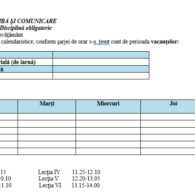 Proiect de lungă durată, limba și literatura română, clasa a V-a [fișier .DOCX]