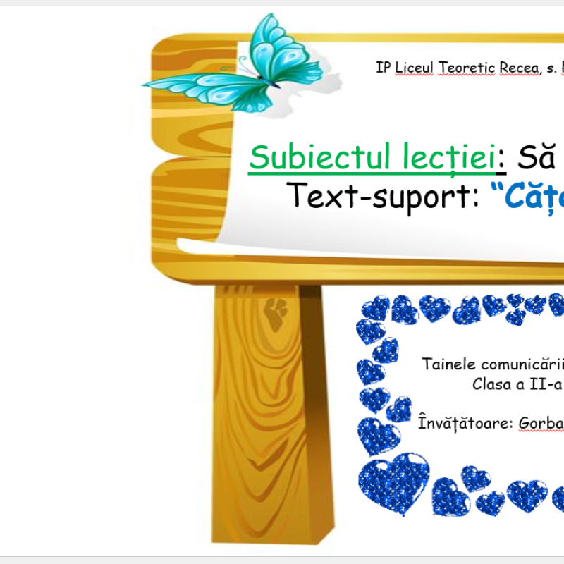 Clasa 2 - Tainele Comunicării: Cățelușul Șchiop (PPTX)