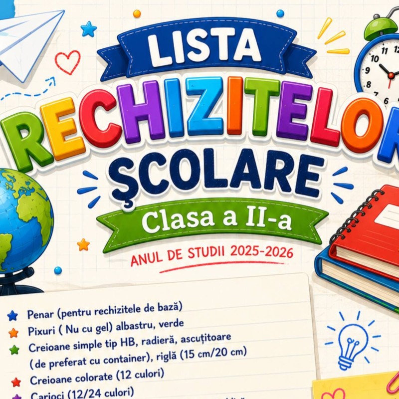 Lista rechizitelor școlare , clasa   a II-a [fișier .DOC]