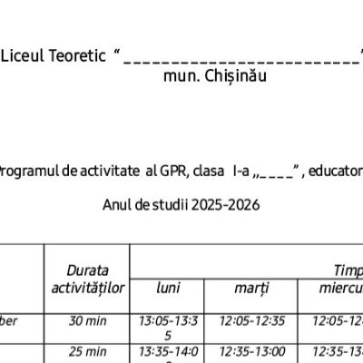 Proiectare didactică  de lungă durată la  grupa cu program  prelungit, cl. 1, sem.1 , sem.2 [fișiere .PDF]