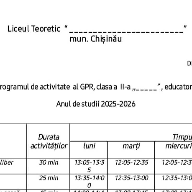 Proiectare didactică de  lungă durată la  grupa cu program  prelungit, cl. 2, sem.1 , sem.2 [fișiere .PDF .DOC .JPG]