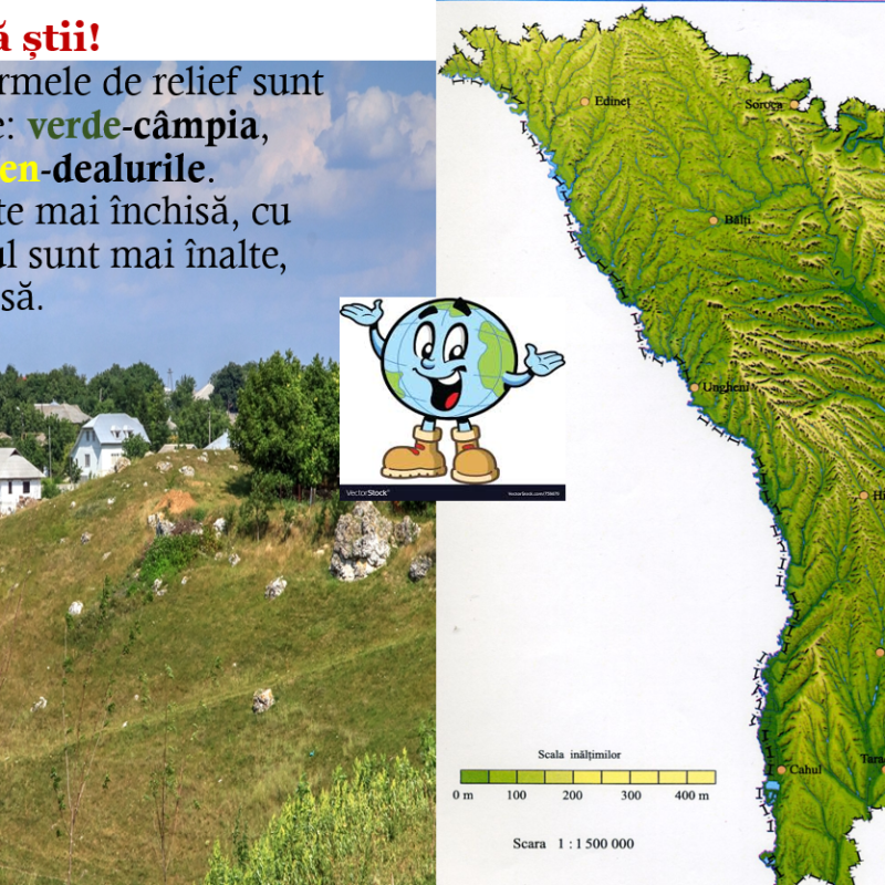ȘTIINȚE – Clasa a III-a, Relieful Republicii Moldova [fișier .PPTX]