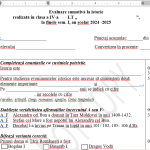 Evaluare sumativă semestrială la istoria românilor și universală, clasa 4, la finele semestrului 1 [fișier .DOCX]