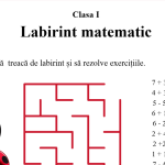 Labirint matematic pentru clasa a I-a [fișier .PDF]